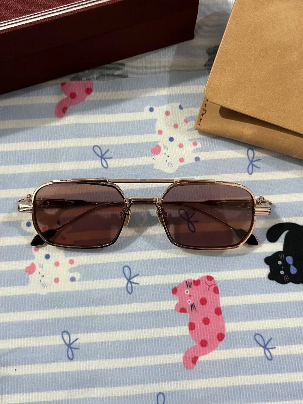 Jacques Marie Mage Earl Double-Bridge Aviator Sunglasses